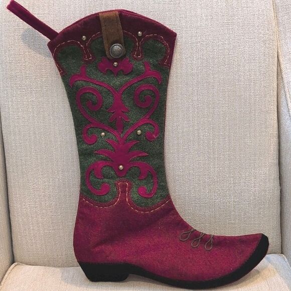 Cowboy Boot Western Christmas Stocking - Picture 9 of 9